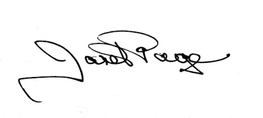 Handwritten signature in black ink on white background